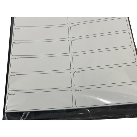 Black & Red Faux Leather Card Album With Clear Sleeves & Label Inserts 12" x 10" - Picture 7 of 8